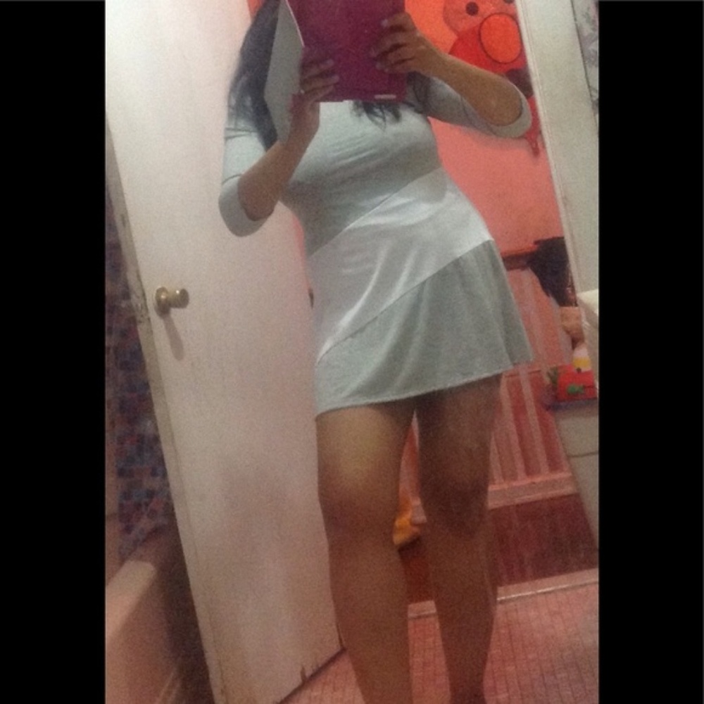 Color block gray & white tunic / dress